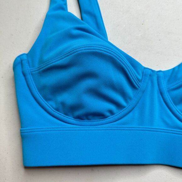 New L*Space Active Tryout Sports Bra ELB Blue Women's Small NWT Underwire - Picture 3 of 12